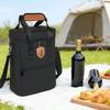 Bolsa Portátil para Vino Bolsa de Almacenamiento para Dos Botellas de Vino Contenedor Aislado para Bebidas Festivales