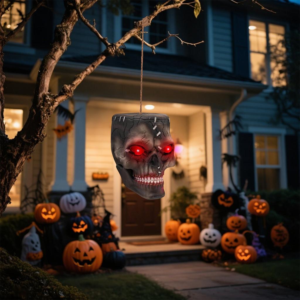 Halloweenské hračky, Elektrické snímání, Hlava, Dům, Rekvizity pro dekoraci strašidelného domu, Přívěsky pro žert.