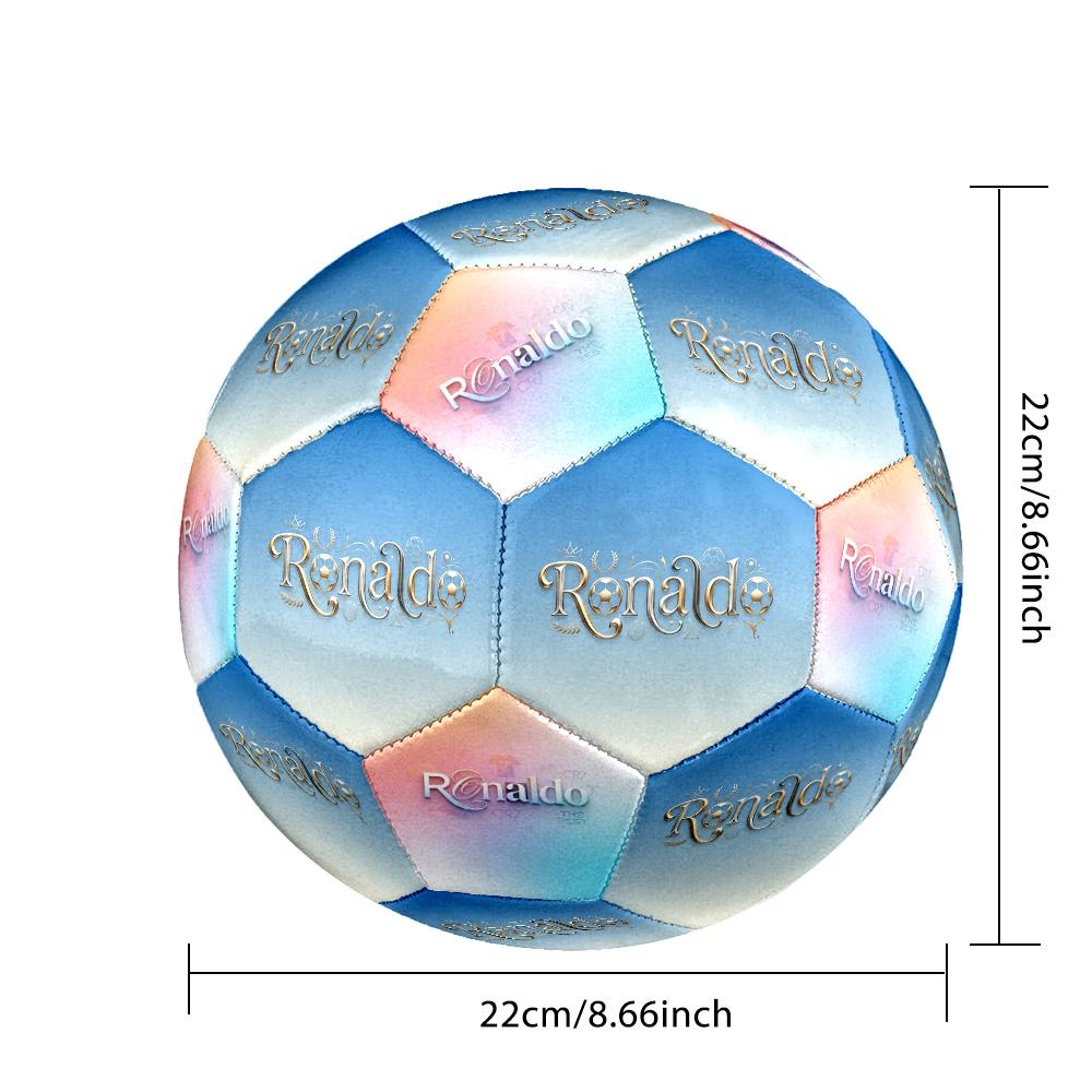 Ronaldo's Soccer Legacy Size 5 Soccer Football Machine-Stitched Indoor/Outdoor Universal Football Sports Enthusiast Gifts