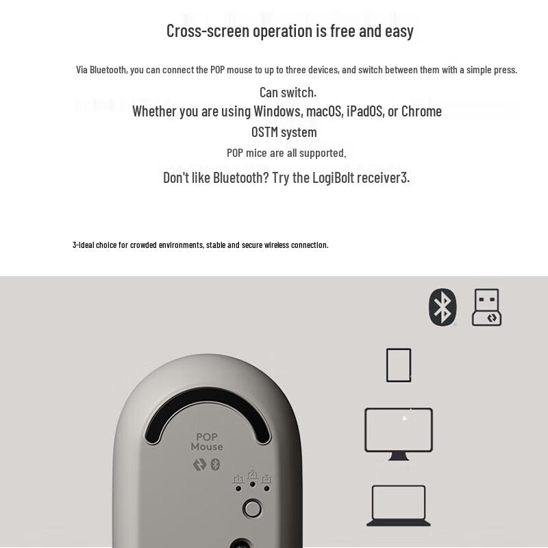 Logitech POP MOUSE Wireless Bluetooth Mouse