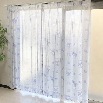Sanrio Kuromi UV ochrana ťažko viditeľná zvonku čipkovaný záves šírka 100 x 133 cm dĺžka sada 2 Sanrio SANRIO My Melody Umývateľný postavička