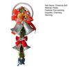 Christmas Bell Plastic Jingle Bells Xmas Tree Hanging Ornament with Bow And Artificial Pine