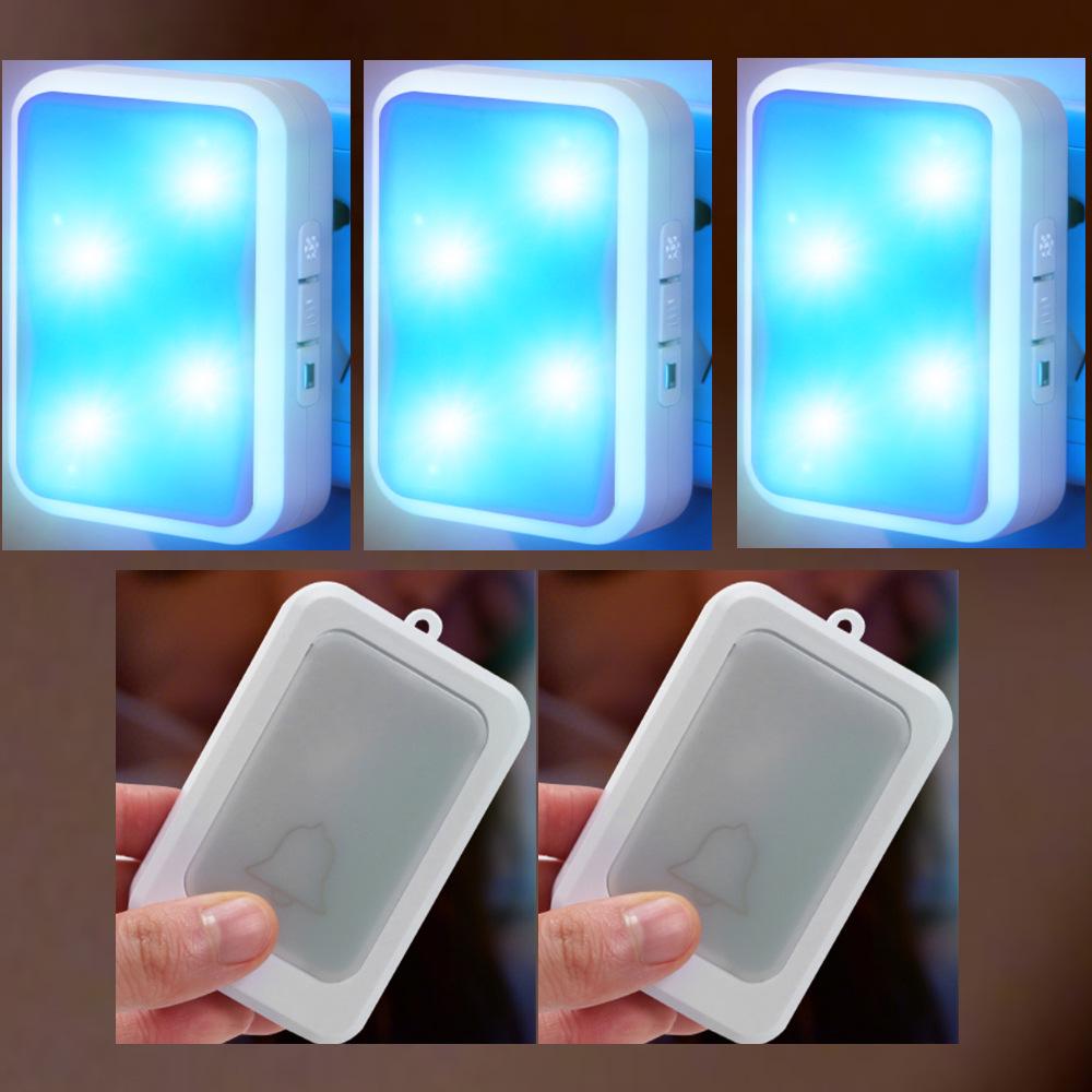 

Wireless Flash Doorbell for Elderly and Deaf, Two-in-Three Wiring, Adjustable Silent Mode