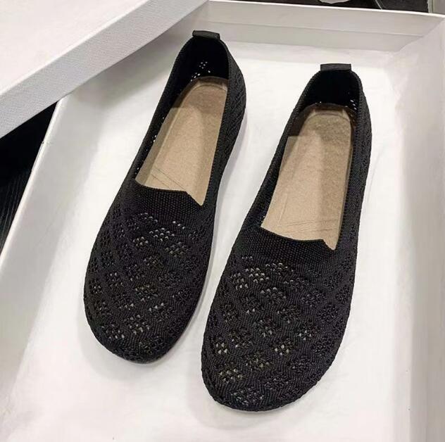 Summer Women's Shoes Fashion Mesh Hollowed Out Breathable Soft Sole Anti-slip Casual Flat Sole Shoes for Women