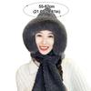 Cute Plush Winter Integrated Cap Scarf Warm Thickened Beanie Hat Scarf Casual Windproof Scarf Set Hooded Outdoor