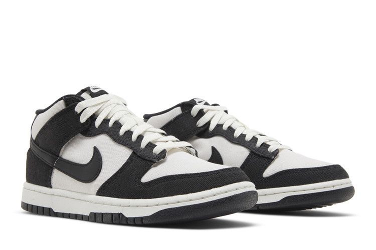 Men's Sneakers Nike Dunk Mid Canvas Panda Sail/Black/Sail/Black