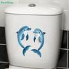 Blue Light Dolphin Toilet Sticker