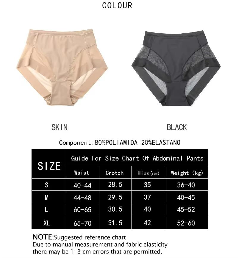 Women High Waist Briefs Seamless Panties Transparent High Elastic Tummy Control Shapewear Ice Silk Butt LifterSexy Lingerie
