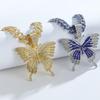 Trendy Zircon Butterfly Hip Hop Pendant Necklace for Couples