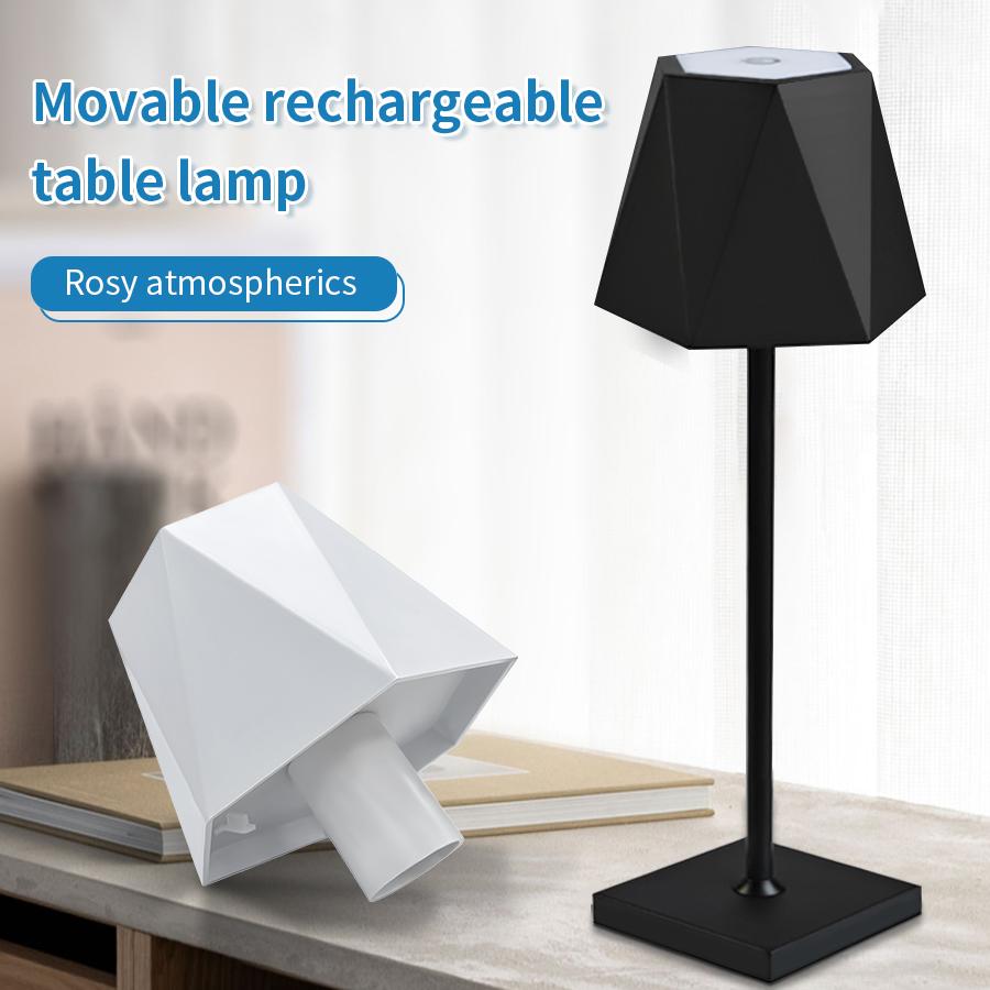Table Led Lamp For Bedroom Rechargeable Wireless Desk Lamp Office Study Light Bedside Table 3colors Movable Touch Lamp Led Light
