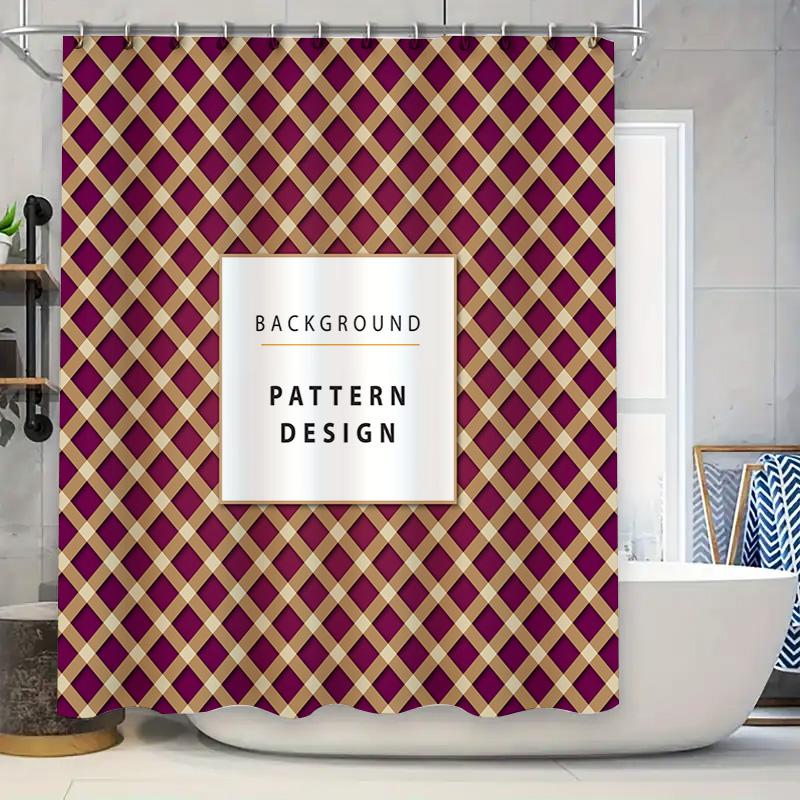 

Christmas Shower Curtain Red Plaid Pattern Bath Decoration for Home Decorations in Bathroom Accessories from Home Garden 90x180cm