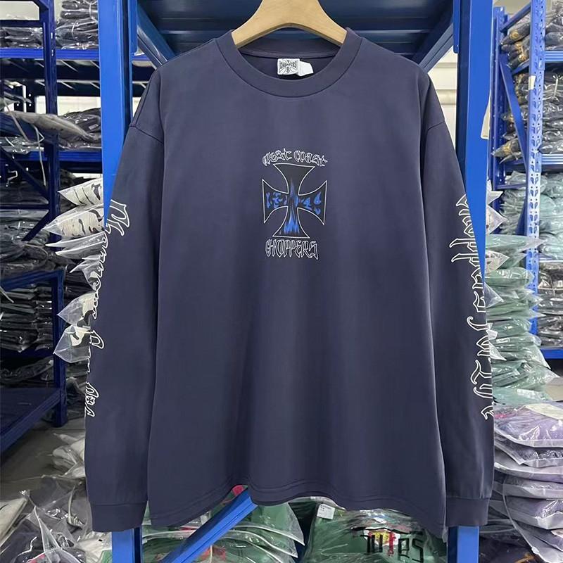 Vintage Distressed Long Sleeve Tee Mens