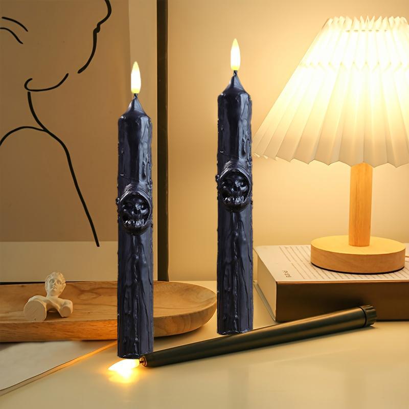 1PC Black Skull Aroma Candle Decor Candle Gothic Horror Scented Candle Macabre Skeleton Wax Melt