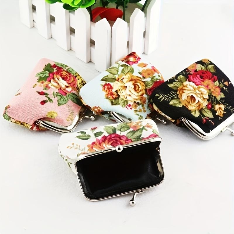 Rose Coin Purse, Zero Wallet Lipstick Bag Key Pouch, Cute Small Gift for Girls, Portable Mini Wallet for Daily Use