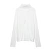 European & American Fashion Casual High Neck Slit Loose Knitwear