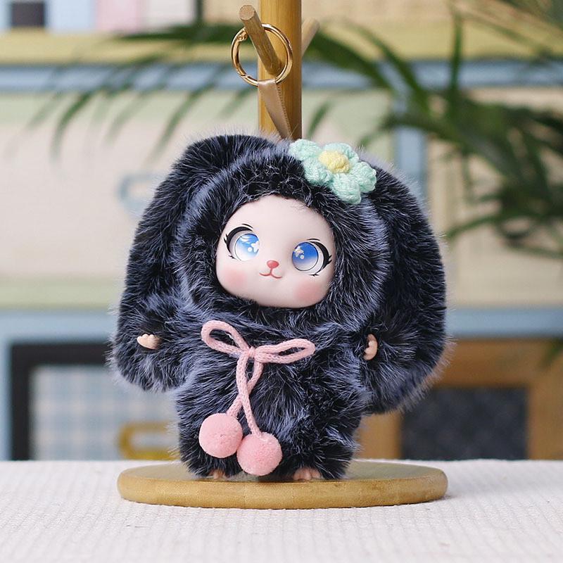 Cute Bunny Plush Keychain With Colorful Design For Kids And Teens