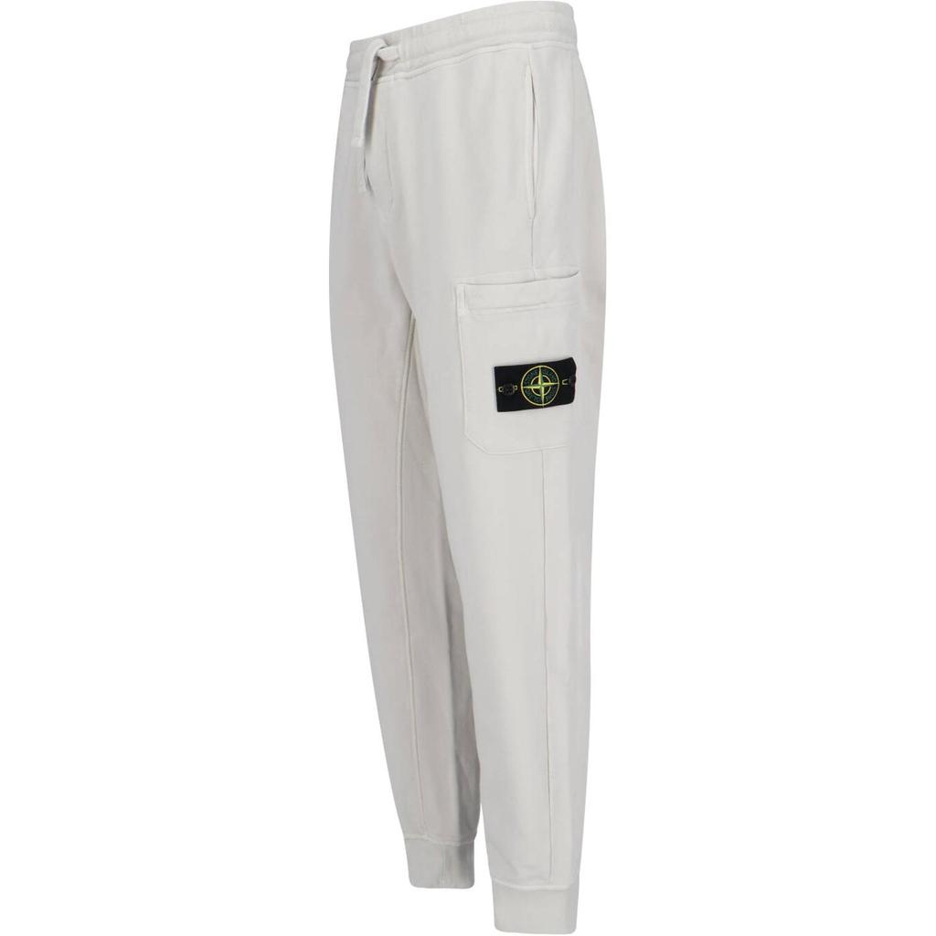 Stone Island Logo Drawstring Cuffed Casual Pants Men pants Beige K1S156200644S0051-V0095