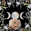 Celestials Flower Tarots Tablecloth Sun and Moon Sacrifice Divination Cloth for Card Readings And Divination