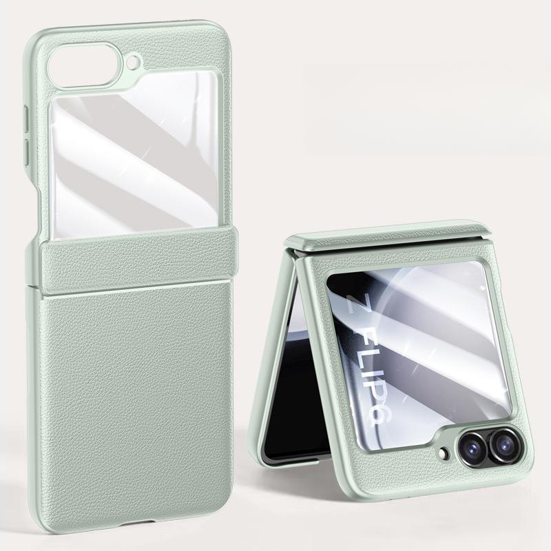 Skin-skin-skin-spring Hinge Suitable for Samsung Zflip6 Mobile Phone Case Full-inclusive Galaxy 6 Generation Business Women 6