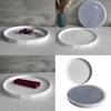 Round Shaped Silicone Tray Mold Creative Tableware Mould Epoxy Heart Print Coaster Mould Handmade Home Decoration