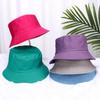 Summer Casual Outdoor Sunscreen Fisherman Cap Bucket Hat Candy Color Sun Caps