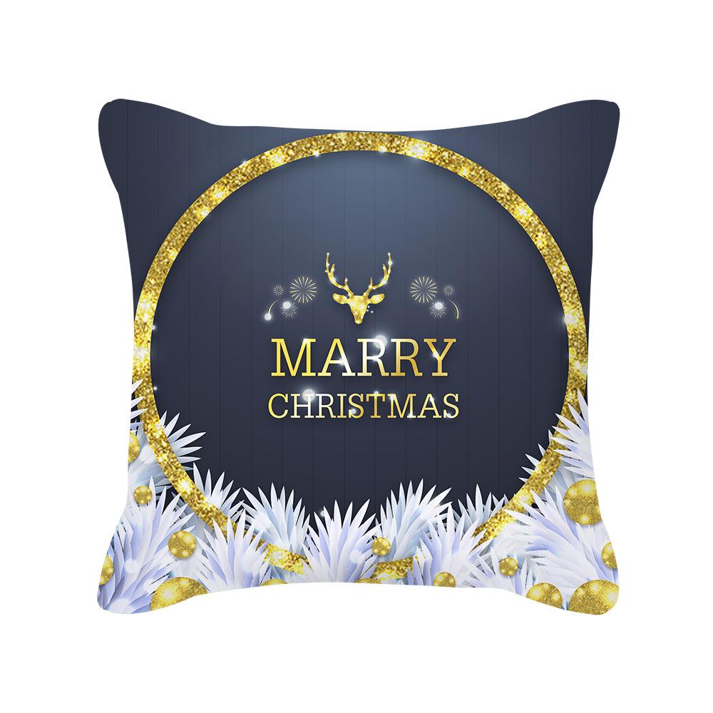New Nordic Christmas Golden Sofa Pillow Cover Bedside Cushion Cover