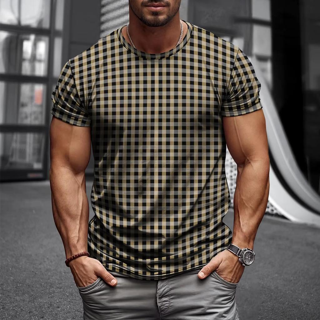 Loose Summer Breathable Lightweight Fabric Men's Casual Gathering Social Street Trendy T-shirt