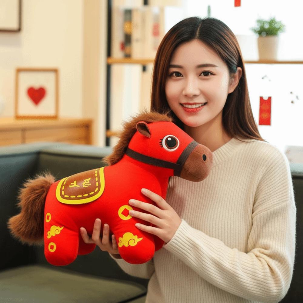 2026 Horse Year Horse Plush Toys Red Zodiac Pony Figurine  Chinese New Year
