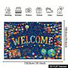 1pc 2D flat international welcome-themed backdrop suitable for events creating a friendly and welcoming atmosphere. (wsj)