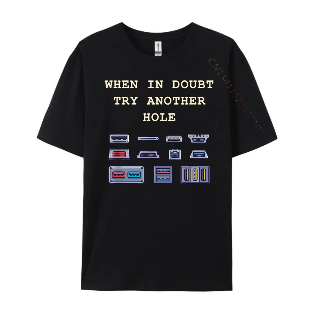 When In Doubt Try Another Hole T Mens Clothing Plus Size Mens Clothing 2024 Gothic Style