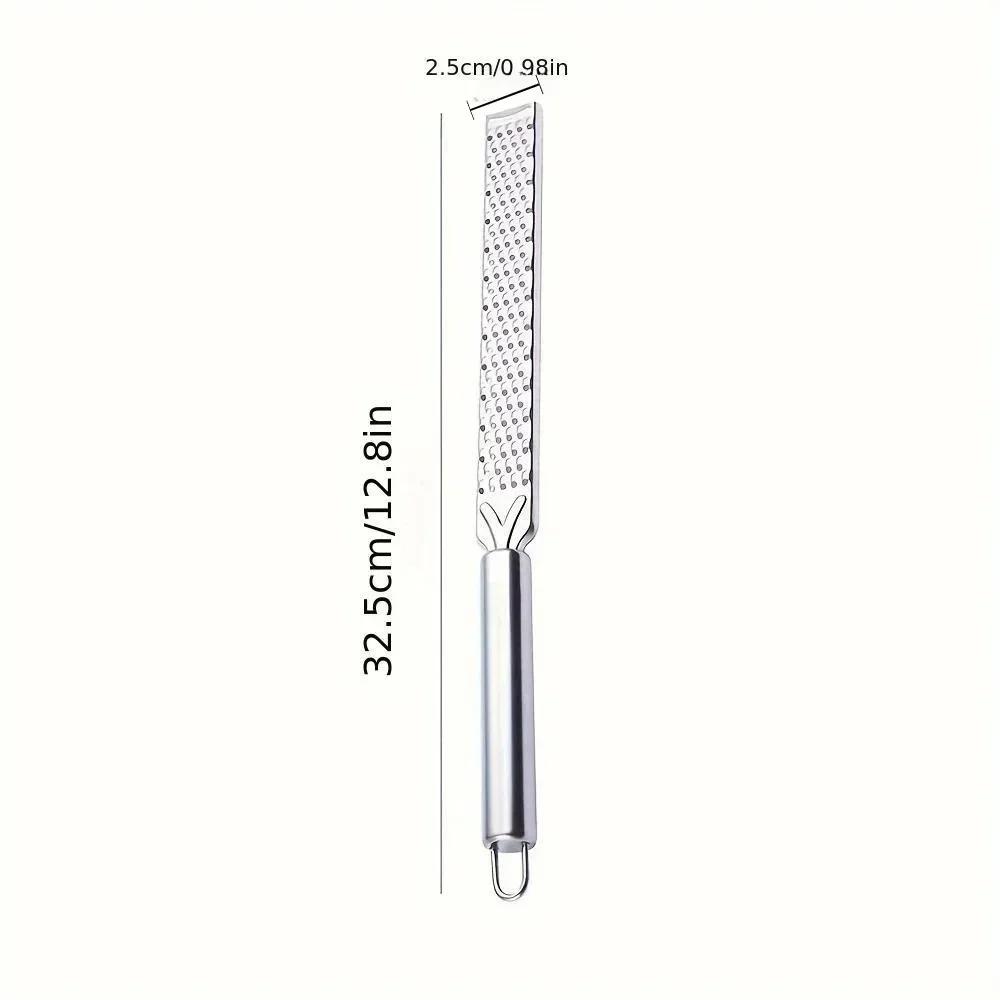 

12-дюймовая ручная прямоугольная терка из нержавеющей стали для сыра, лимона, терка для снятия цедры, измельчитель для шоколада, инструмент для фруктов и чеснока, кухонные гаджеты серебряный