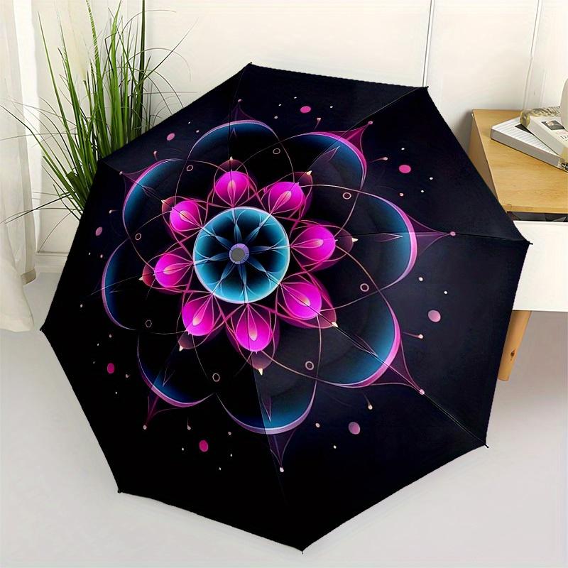 

1pc Mandala Art Design Umbrella with Plastic Handle,Suitable for All Seasons Home Travel Outdoor UmbrellaB1844