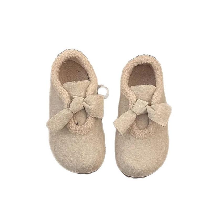 Fashion bow simple women's winter new outer wear warm plush shoes cotton shoes