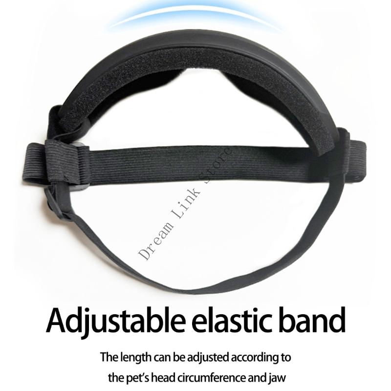 Fashionable Dog Sunglasses TPU Frame Dustproof Lens Goggles with Adjustable Strap For Beach Motorcycle Trip Daily Walks