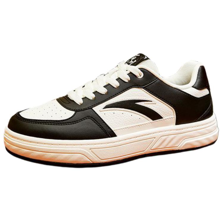 Anta Baichuan Fashion Versatile Wear Resistant Breathable Low Top Skate Shoes Men Sneakers Beige Black 112538010-6