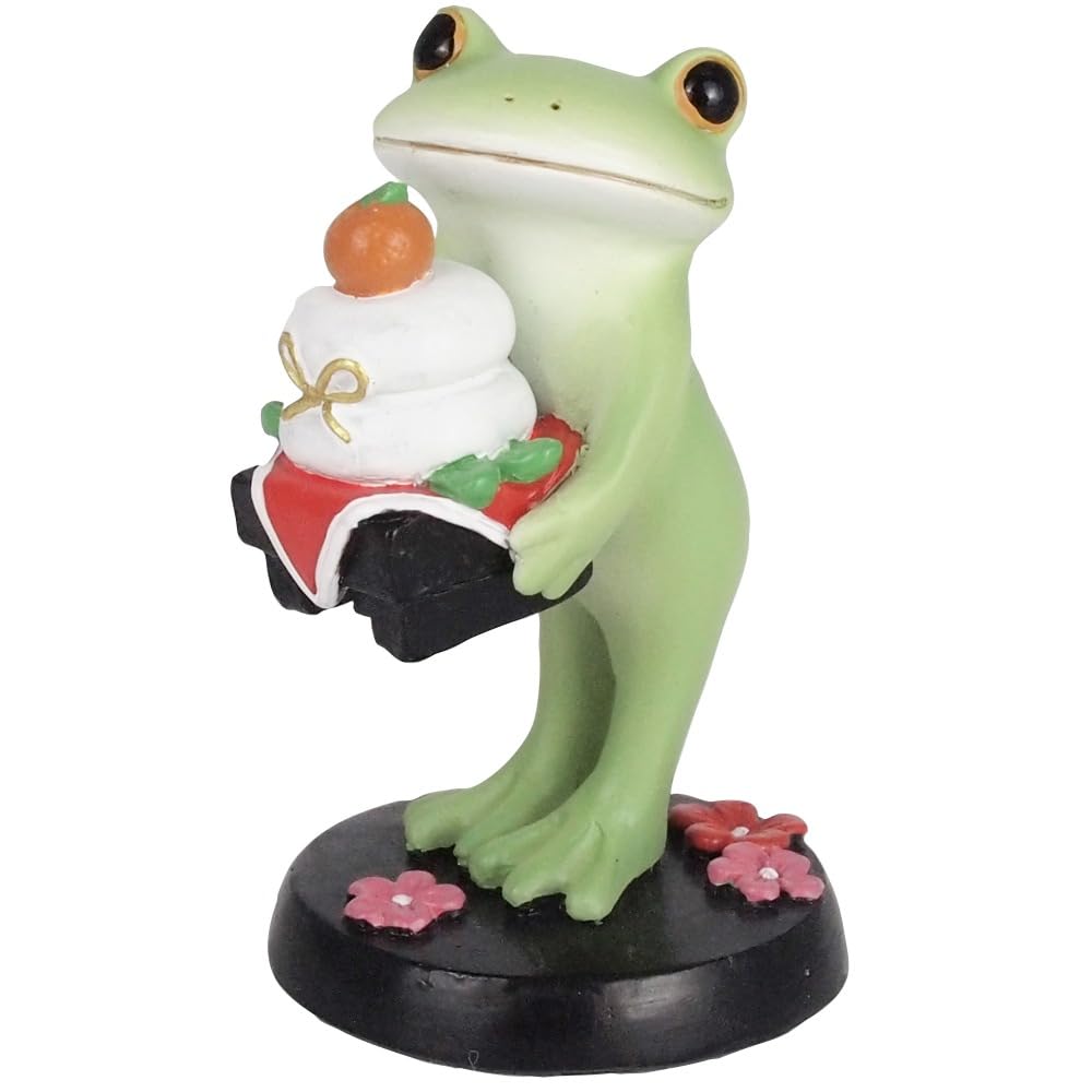 

Daikai Kopo Frog New Interior New Year Frog Decorating Kagami Mochi x 622534 Figurine, Year s Charm, Accessory, Gift, Decoration, (Mirror Mochi), 3.5