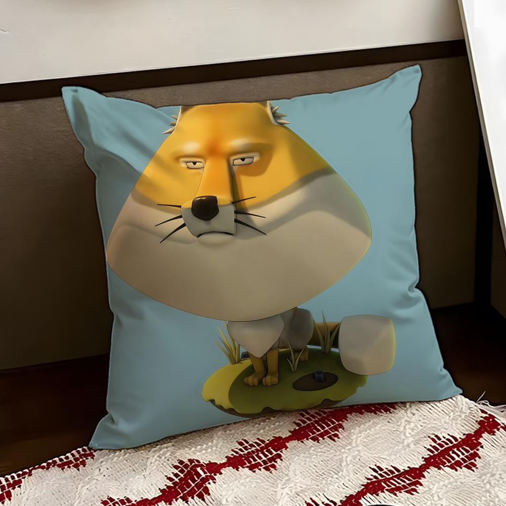 Sneaky Tibetan Fox Cushion Cover Reversible Soft Durable Pillow Cover Home Car MultiScene Use for Daily Comfort