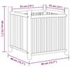 VidaXL Jardinière 40x40x40 cm bambou, lit surélevé, pot de fleurs, pot de fleurs, bac à fleurs, pot de jardin, support de 366464