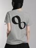 Lupeu Cut-Out Stud Applique Short Sleeve Tee Gray