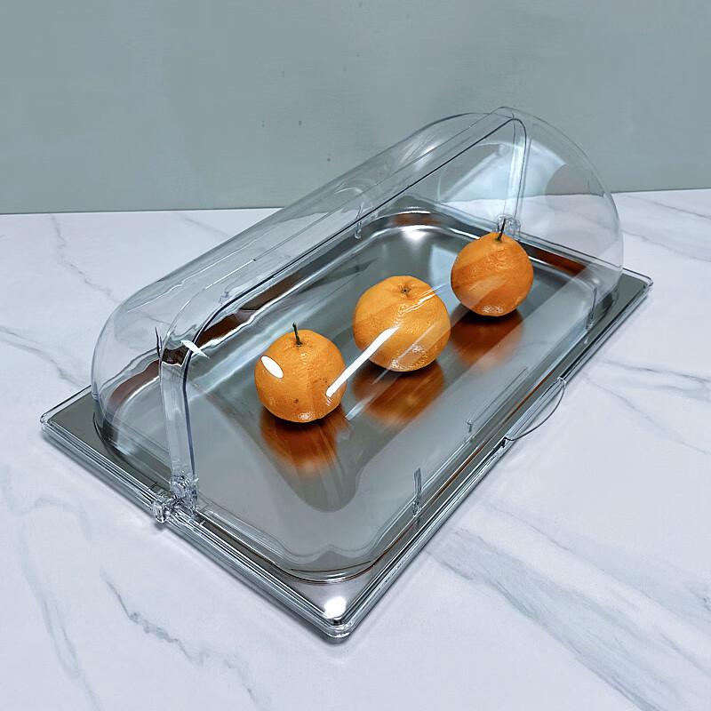 Stainless Steel Deep Buffet Serving Tray with Arched Lid