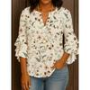 BITCED Women's Fashion Casual  3/4 Sleeves V Neck Blouses & Shirts