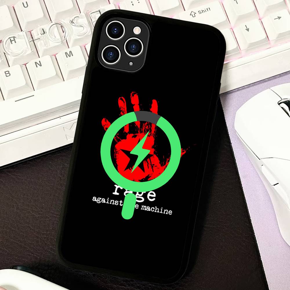 R-Rage A-Against T-The M-Machine Band Magnetic Phone Case For IPhone 16 15 14 13 12 11 17 Pro Max Plus Wireless Charge Cover