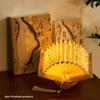 3D Stereoscopic DIY Book Lamp Fan Shaped Art Book Light Material Kit Folding Night Light  Gifts