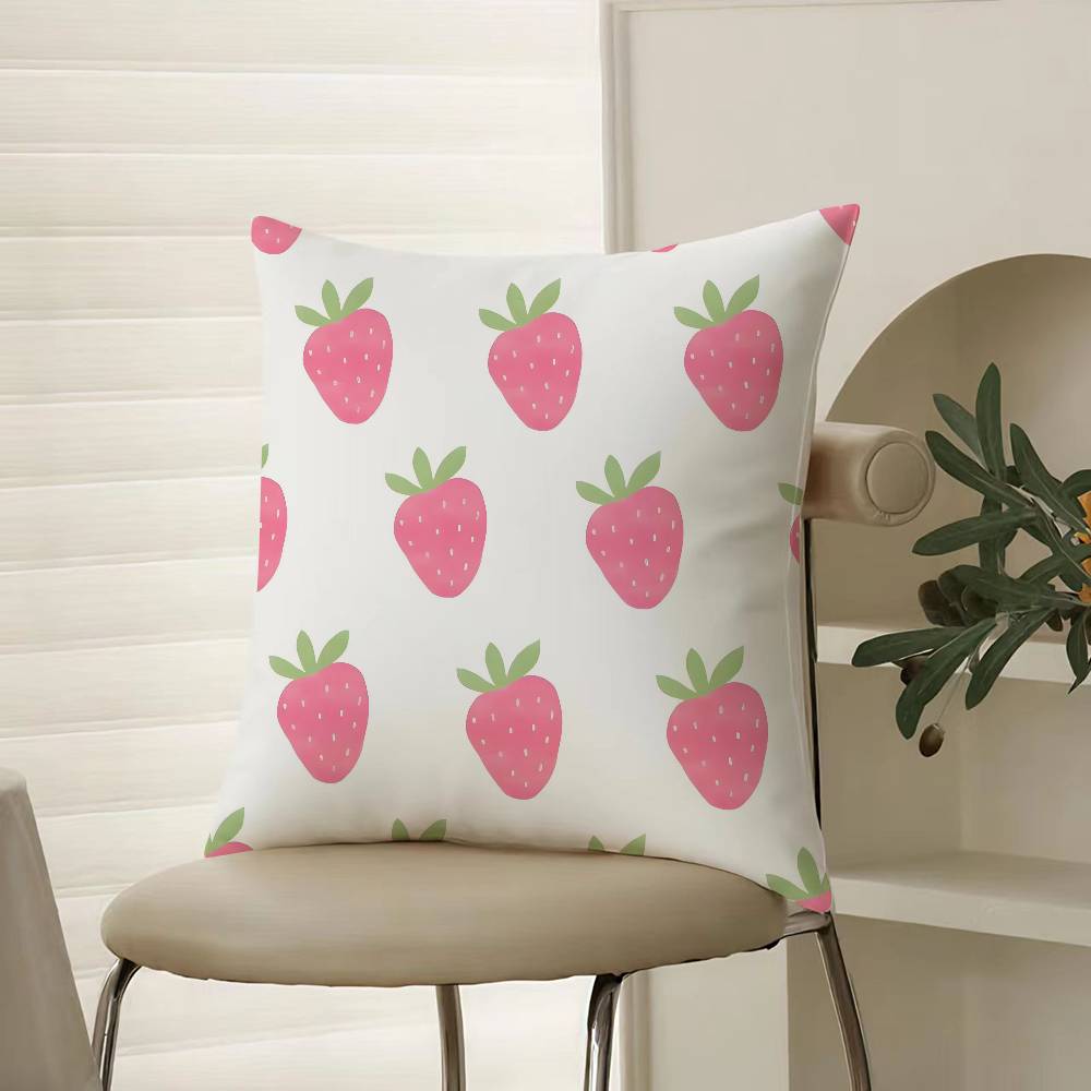Girls Heart Spring Floral Ins Style Pillow Case Comfort Sofa Bed Silky Elegant Invisible Zipper Decorative Cushion Cover
