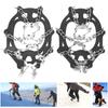 A Pair 19 Teeth Outdoor Climbing Ice Crampons Stainless Steel Welding Anti Slip Shoe Snow Grips Spikes Cleats(XL 19