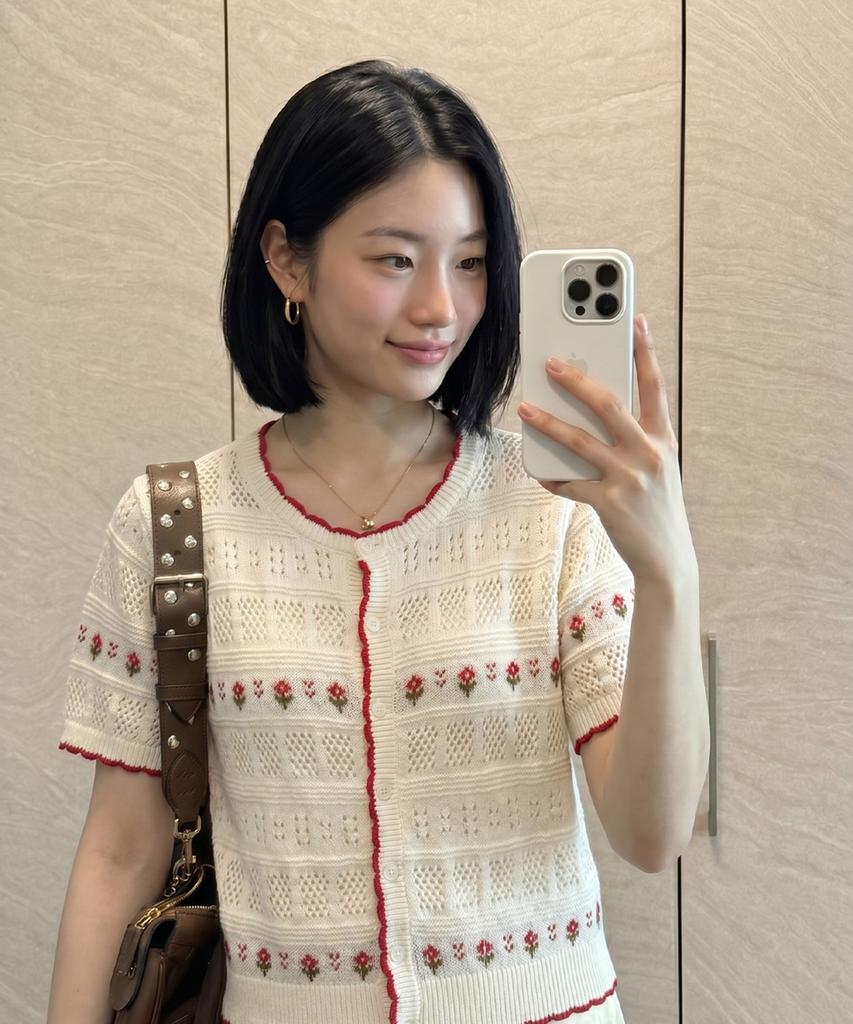 JUCYJUDY Flower Crochet Knit Cardigan J1Kt329C