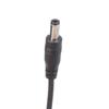 Double Output 5.5x2.5mm Charging Cable With USB A And Type C Connectors Input Support 5V 3A 1M Length Black