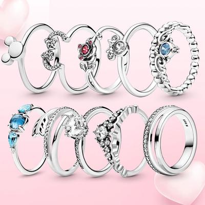 925 Sterling Silver Ring Bow Mouse Ring Jewelry Couple European Ring American Rings for Women Fashion Jewelry Gift
