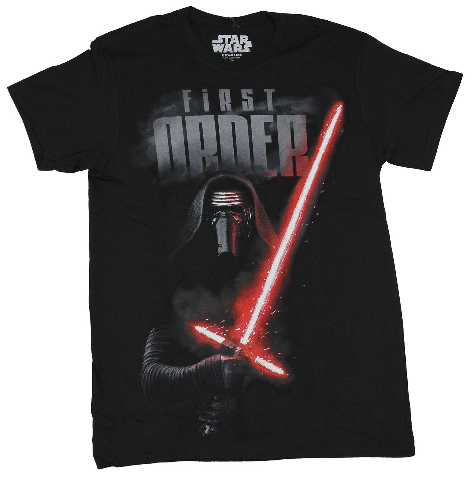 Star Wars Force Awakens Adult New T-Shirt - Kylo Ren Photo First Order L