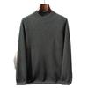 Men's 100% Pure Cashmere Double-Layer Sweater, Semi-High Neck, 2025 Autumn/Winter Thick Knit Base Layer